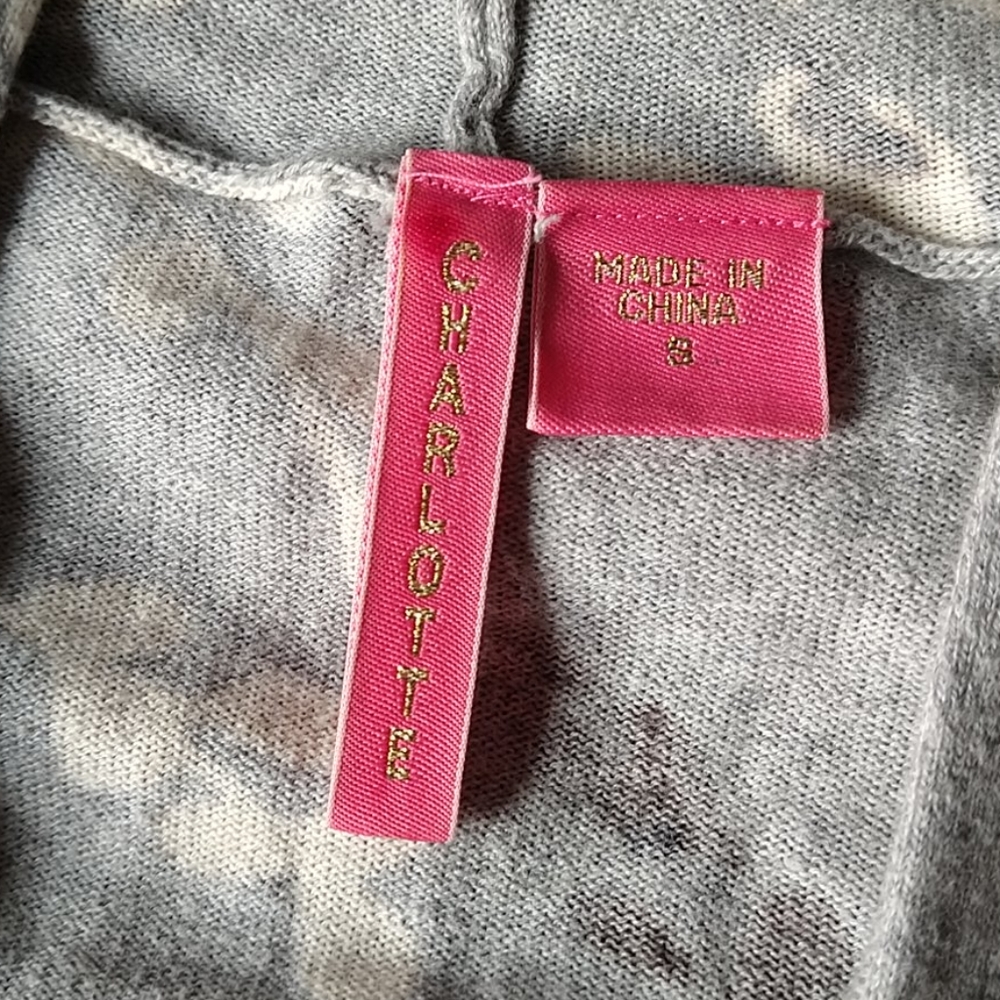 Grey floral hoodie - Picture 2 of 2
